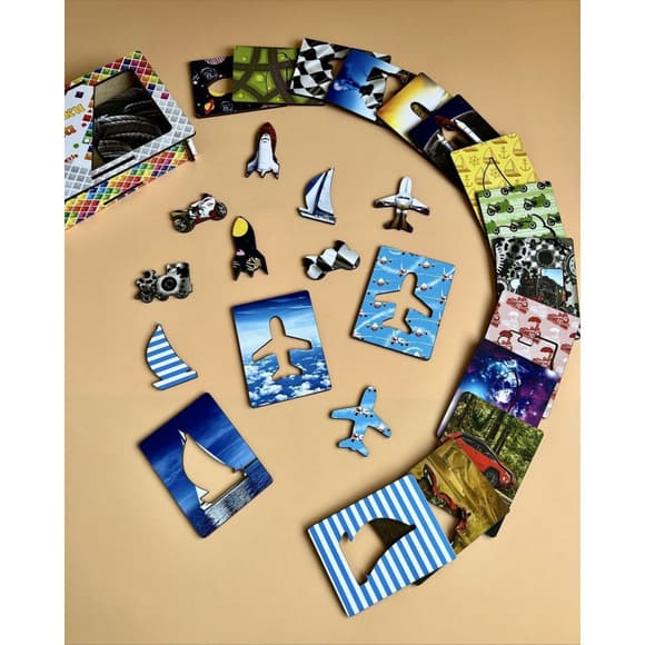 Дерев'яні Дощечки Сегена "Транспорт" Ubumblebees (ПСФ051) PSF051 з візерунками