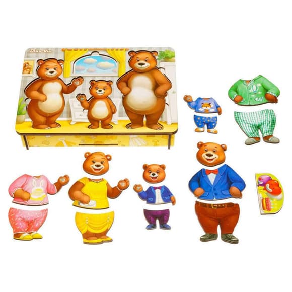 Настільна гра "Вдягни ведмедиків" Ubumblebees (ПСД192) PSD192 дерев'яна