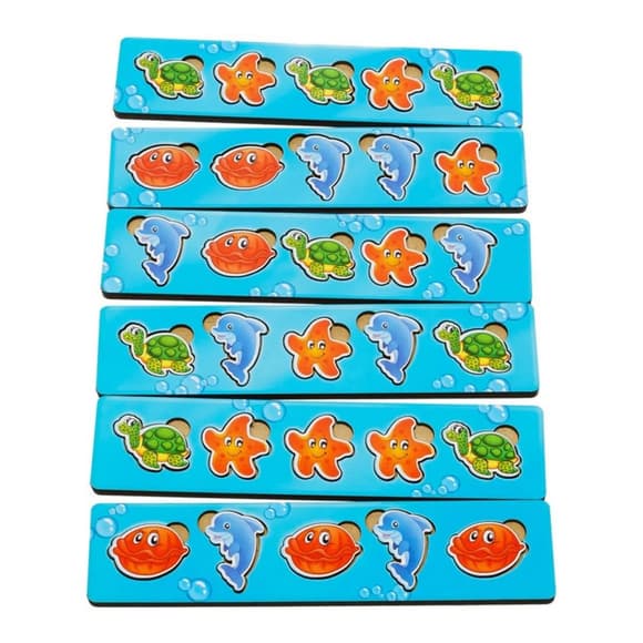 Дерев'яна настільна гра "Морські жителі-2" Ubumblebees (ПСД004) PSD004 сортер-комодик