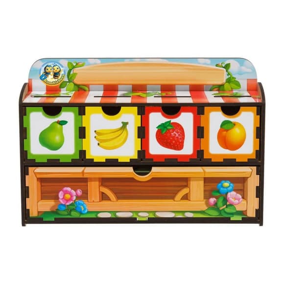 Дерев'яна настільна гра "Рахунок -2" Ubumblebees (ПСД070) PSD070 сортер-комодик