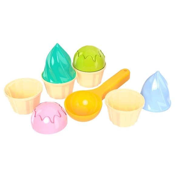 Игрушка "Набор для игры с песком" ТехноК 6610TXK, 4 формочки и ложечка