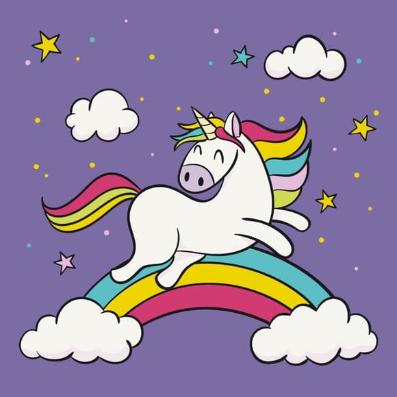 Розпис н а полотні "Грайлива єдиноріжка" Art Craft 15000-AC 30х30 см