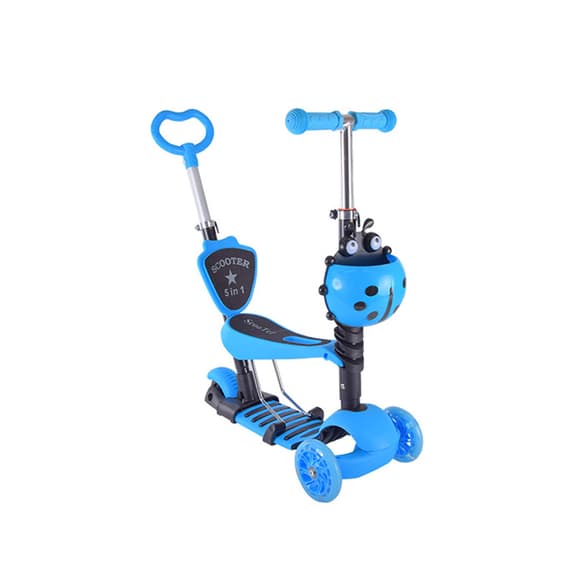 Дитячий самокат з батьківською ручкою Bambi SC20139 PU колеса зі світлом