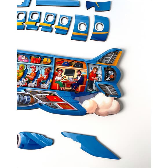 Дерев'яний Пазл-вкладиш "Літак" Ubumblebees PSF161