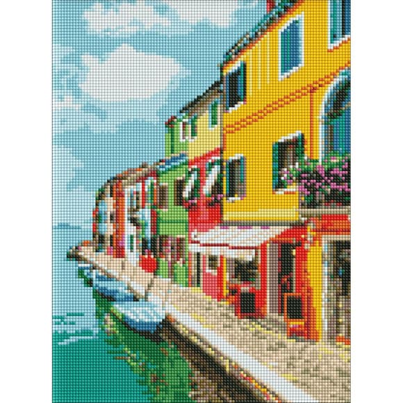 Алмазна мозаїка "Вуличками Італії" Ідейка AMO7526 30х40 см