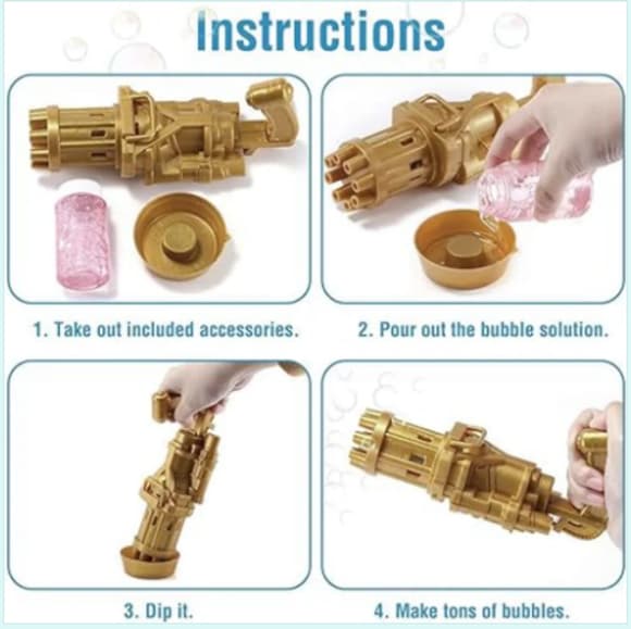 Генератор мыльных пузырей Bubble Gun Blaster "Пулемет" Bambi BB-04893