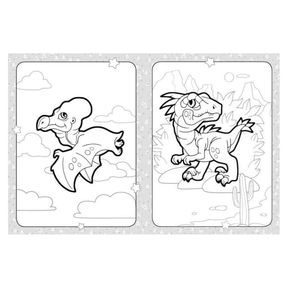 Розмальовка дитяча Дружні динозаврики КЕНГУРУ 1489006 для найменших