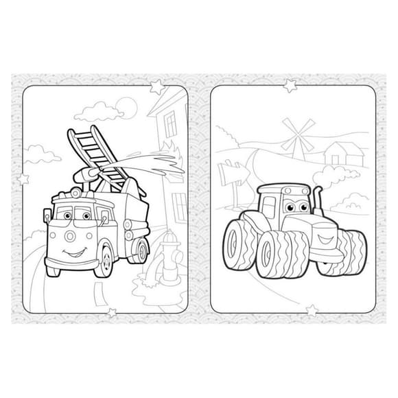 Розмальовка дитяча Кумедні машинки КЕНГУРУ 1489003 для найменших