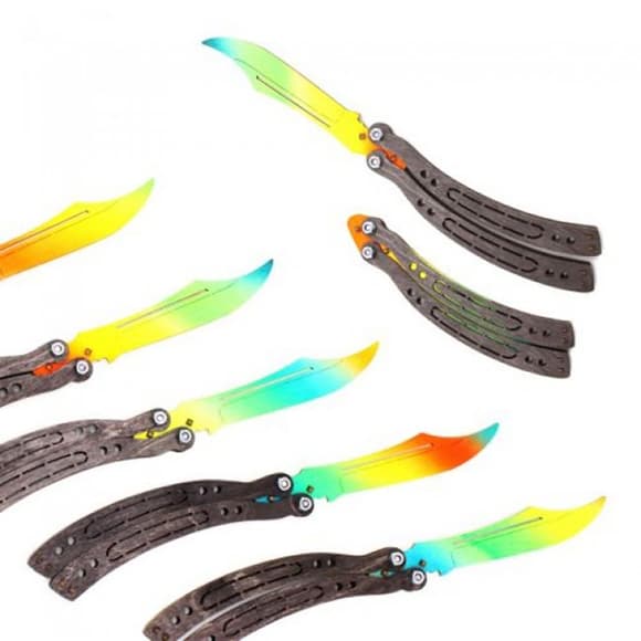 Сувен ирный деревянный нож "BALISONG - ULTRA" 312307, 5 шт