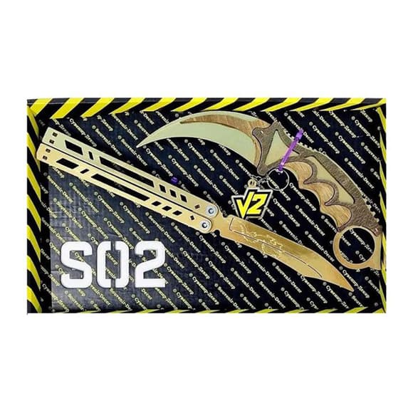 Набір ножів сувенірних дерев'яних SO-2 "МЕТЕЛЬ LEGASY & КЕРАМБІТ GOLD" SO2-1-B