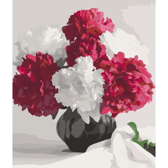 Картина за номерами "Букет півоній" 13032-AC 30х40 см