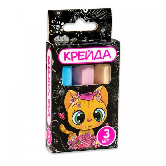 Детский Мел К арандаш Strateg 50110 разноцветный 3 шт