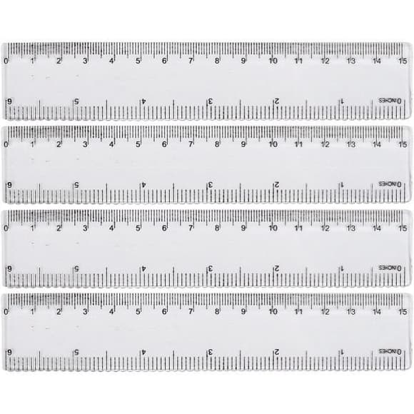 Лінійка прозора Bambi 8815 пластикова, 15 см