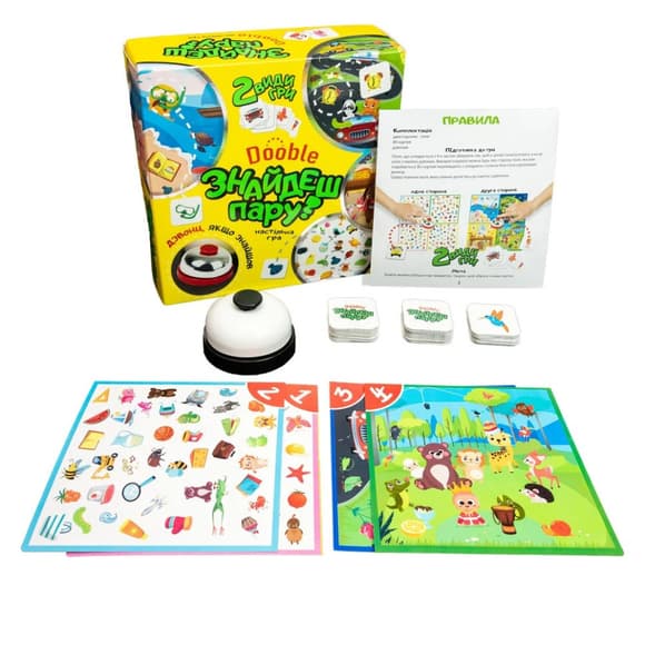 Карткова гра "Знайдеш пару?" Strateg 30221 українською мовою