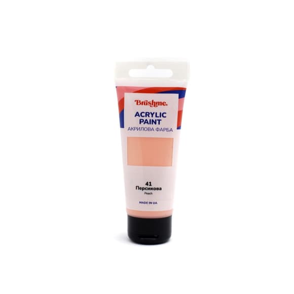 Акрилова фарба глянцева Персикова Brushme TBA60041 60 мл