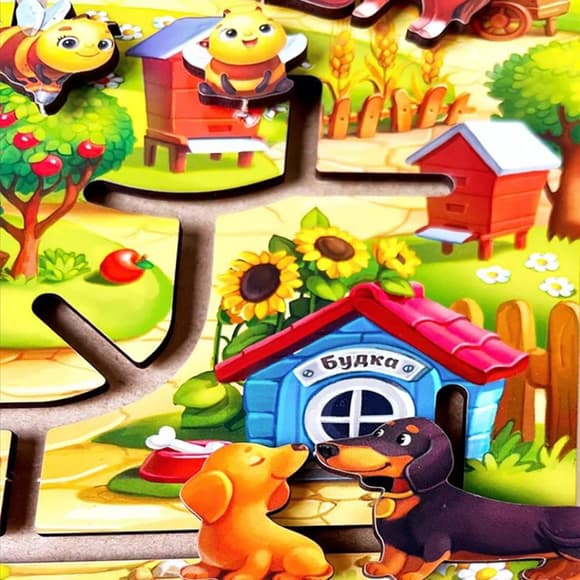 Развивающая игра Лабиринт "Ферма" (ПСД213) PSD213