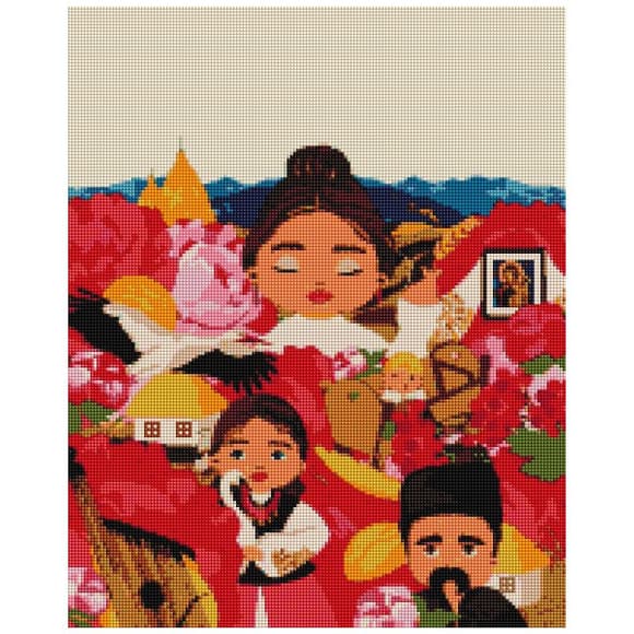 Алмазна мозаїка "Українські традиції" @Лілі Демачкович DBS1038  Brushme 40х50 см