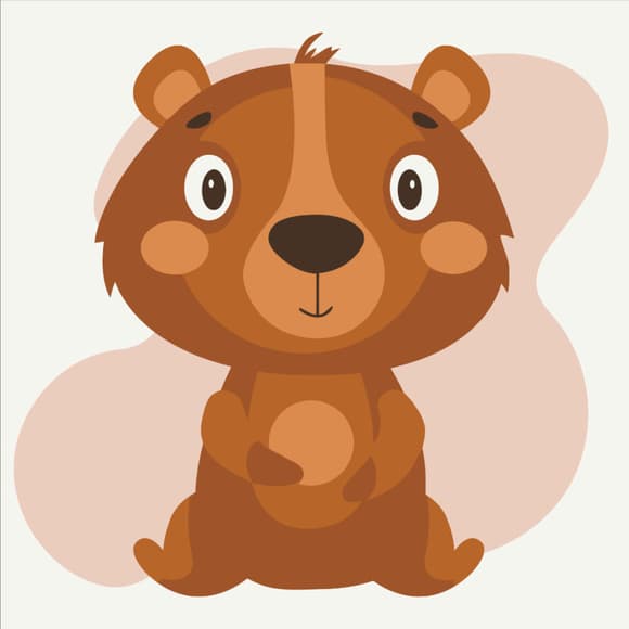 Розпис на полотні "Ведмедик" MBS023  Brushme 20х20 см