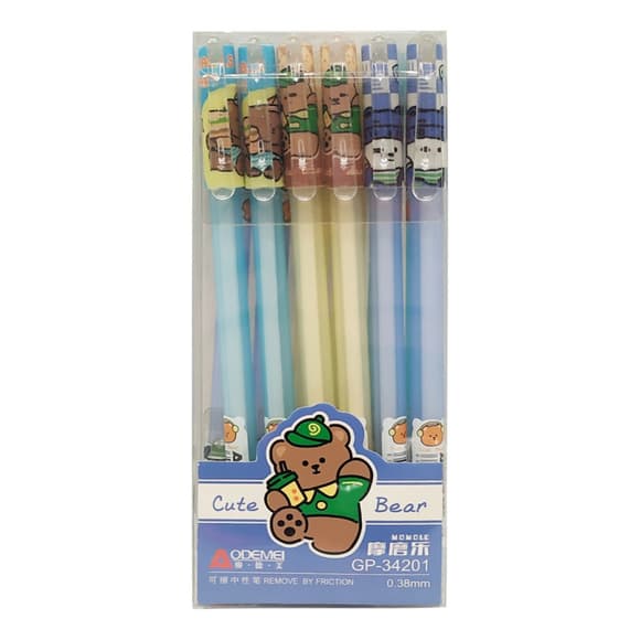 Ручка "пишет-стирает" 34201 синий, упаковка 12 шт