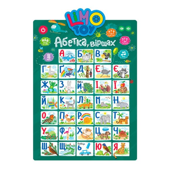 Плакат навчальний "Абетка" SK 0021 Укр