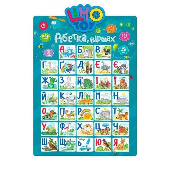 Плакат навчальний "Абетка" SK 0021 Укр