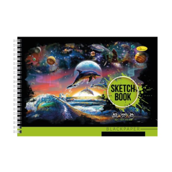 Скетчбук BLACK СББ-А5-24 А5, 24 листа