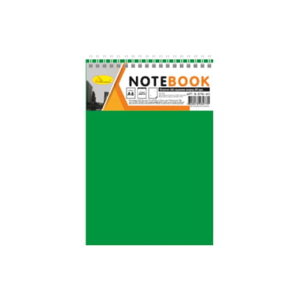 Блокнот А6 В-БП6-80, 80 листов, пружина сверху