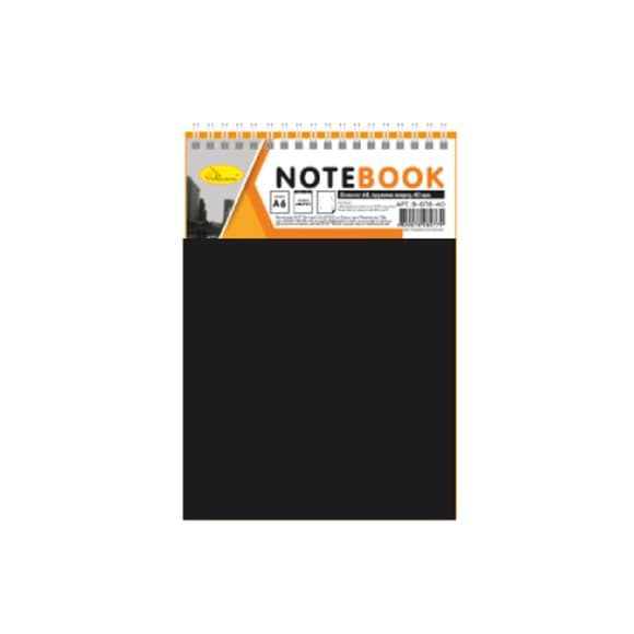 Блокнот А6 В-БП6-80, 80 листов, пружина сверху