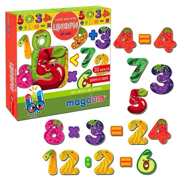 Набор магнитов Цифры ML4031-37, 35 магнитов