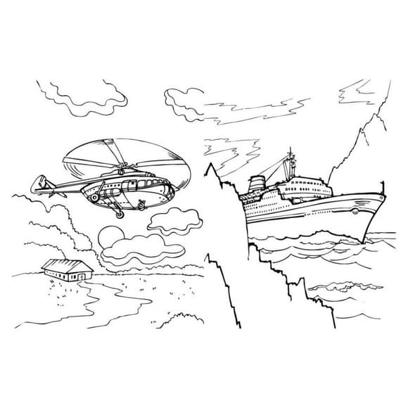 Велика книга розмальовок Транспорт 1736001, 64 сторінки