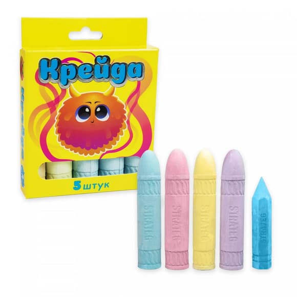 Крейда "Куля" 50117, 5 шт ук, різнокольорова