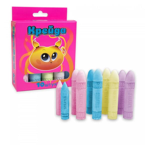 Мелки "Шар" 50118, 10 штук, р азноцветные