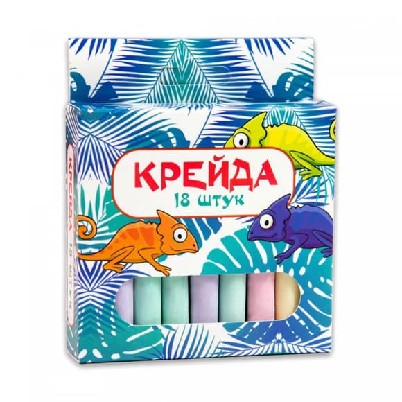 Крейда "Маленький круглий" 50107, 18 штук, різнокольорова