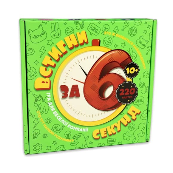 Настольная игра "Успей за 6 секунд" 30782