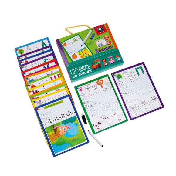 Карточки с маркером "Готовимся к школе: Алфавит" VT5010-21 Укр