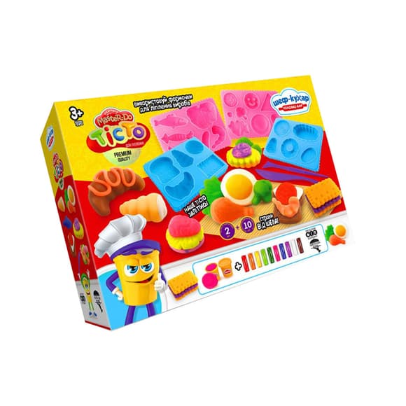 Креативна творчість "Тісто для ліплення "Шеф-кухар" TMD-17-01U…-04U з формами