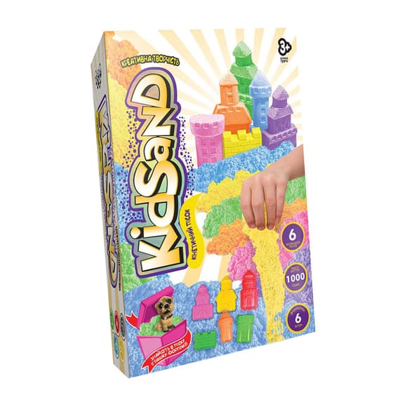 Кінетичний пісок "KidSand" KS-04-10U-15U коробка 1000 гр