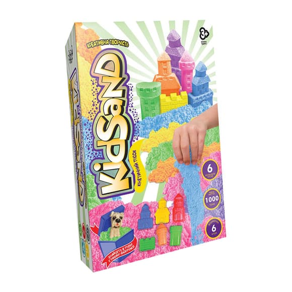 Кінетичний пісок "KidSand" KS-04-10U-15U коробка 1000 гр