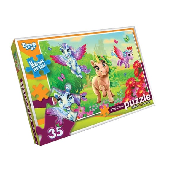 Мягкие пазлы "Единороги" S35-10-06, 35 элементов