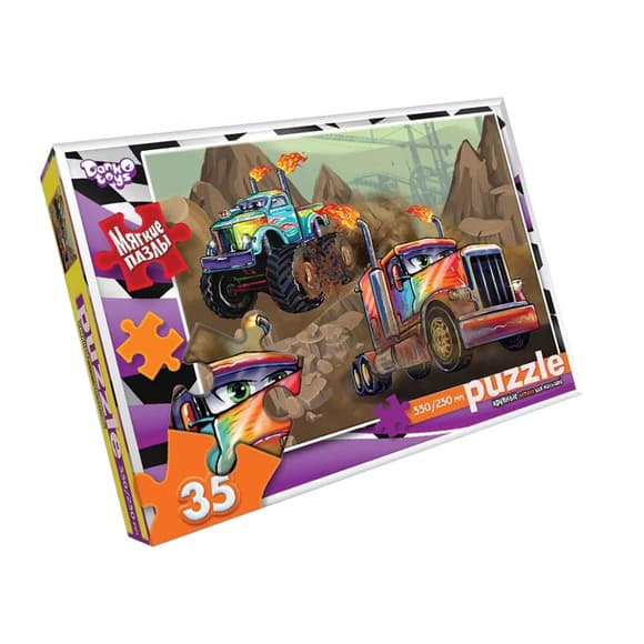 Мягкие пазлы "Монстркар" S35-10-16, 35 элементов