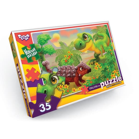 Мягкие пазлы "Тиранозавр" S35-10-14, 35 элементов