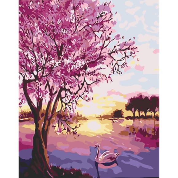 Картина за номерами "Самотній лебідь" Art Craft 40х50 см 11014-AC 