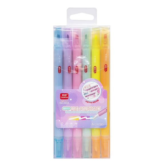 Набір фломастерів 6 кольорів "пише-стирає" HD24-6 