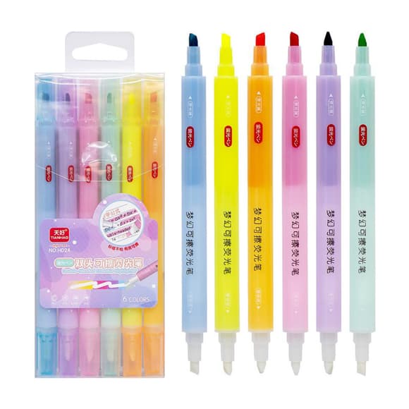 Набір фломастерів 6 кольорів "пише-стирає" HD24-6 