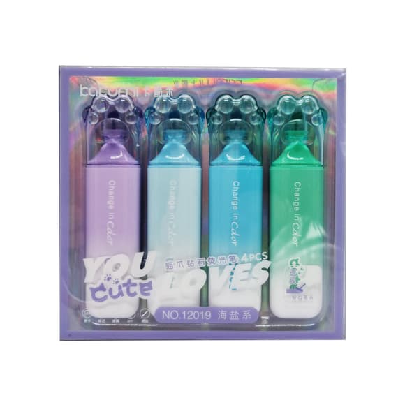 Набір фломастерів 4 кольори "Котяча лапка" 12019-H