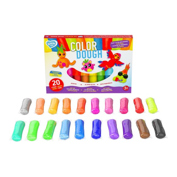 Набір для ліплення з тістом Color Dough 41204, 20 стиків