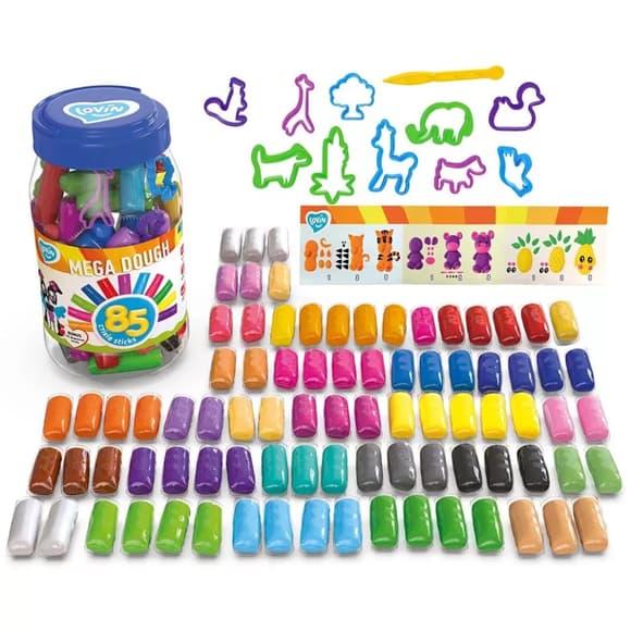 Набор для лепки с тестом Mega dough 41227, 85 стиков