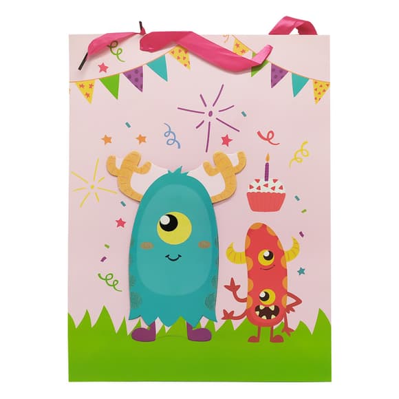  Подарочный пакет "Монстрики" 2373L, 40 х 30 х 0,1