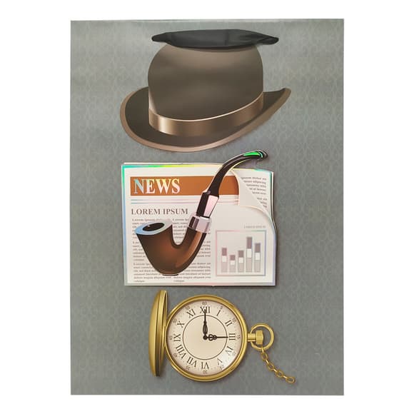 Подарочный пакет "Джентельмен" 2379L, 40 х 30 х 0,1