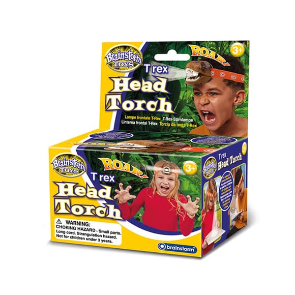 Детский налобный фонарик Опасный Ти-Рекс Brainstorm Toys E2065 со светом и звуком